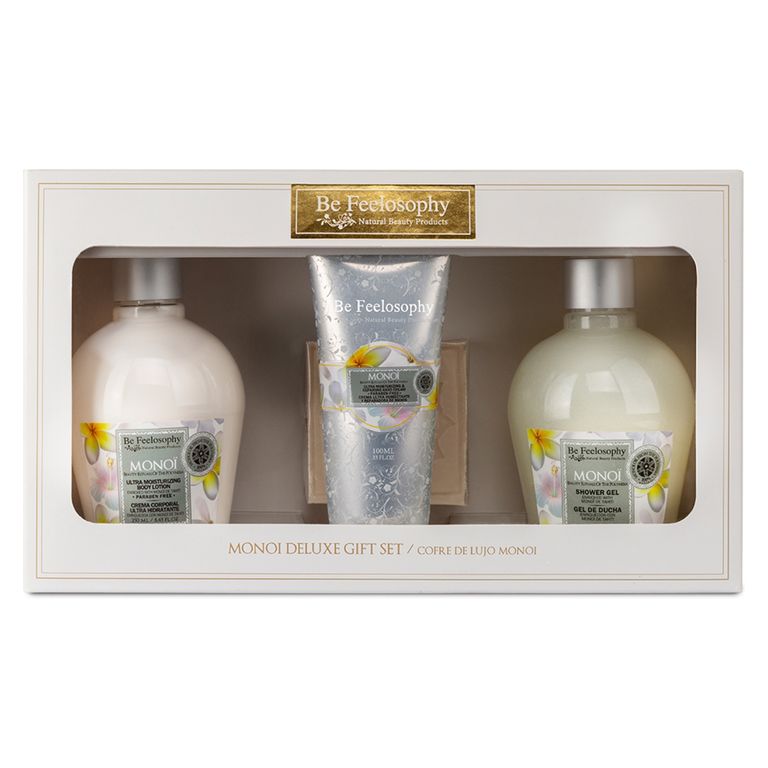 Set Monoi Crema De Manos + Corporal Ducha Hidratante 250ml + 100ml + 250ml + 120ml