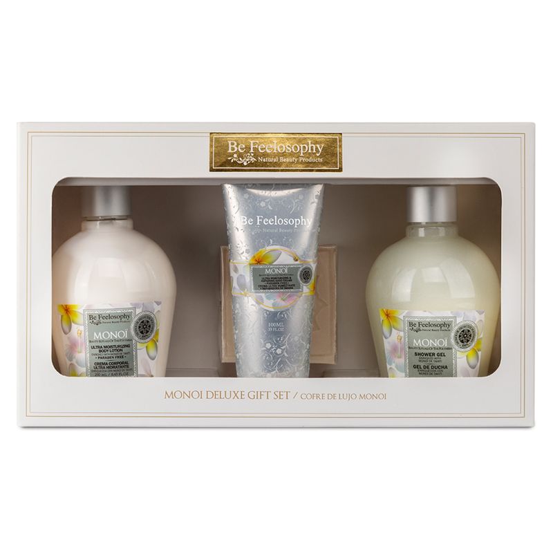 BE FEELOSOPHY - Set Monoi Crema de Manos + Crema Corporal + Gel Ducha Be Feelosophy
