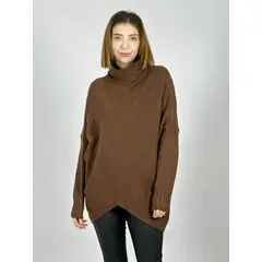 ENIGMATICA BOUTIQUE - Sweater Cuello Tortuga Diseño en V