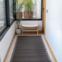 TRIBUS DEL MUNDO - Alfombra Togo Pasillera Entrada Sisal Gris 90x230