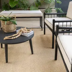 TRIBUS DEL MUNDO - Alfombra Viseu Pasillera Entrada Polipropileno Lavable Beige 90x230