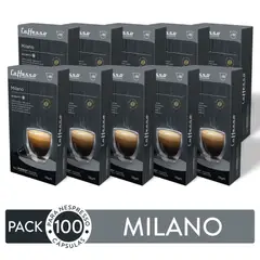 CAFFESSO - Pack x100 Cápsulas De Café Milano Para Nespresso Intensidad 9