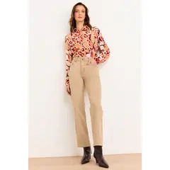 MA GRIFFE - Jeans Recto Mujer Beige