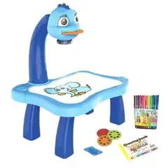 OEM - MINI MESA DE ARTE NIÑOS DIBUJO DIDÁCTICA PROYECTOR CELESTE