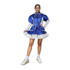 GENERICO - Traje Caporal Mujer Azul Fiestas Patrias L