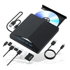 GENERICO - Grabador Dvd/cd Externo Lector 7 En 1 Usb Type C Con Sd/tf BELUG