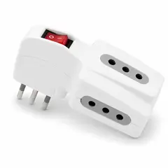 MACROTEL - Triple Enchufe Universal Con Interruptor Encendido 10A