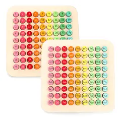 GENERICO - Tabla de multiplicar de madera montessori para niños