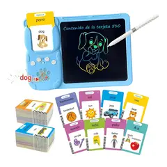 GENERICO - Tablero Didáctico Con 255 Tarjetas Español-inglés Para Niños