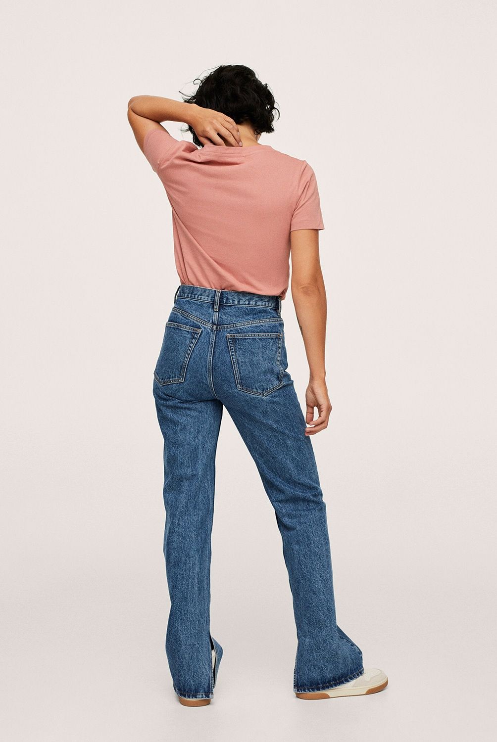 MANGO - Mango Polera Cuello V 100% Algodón  Chalapi Mujer