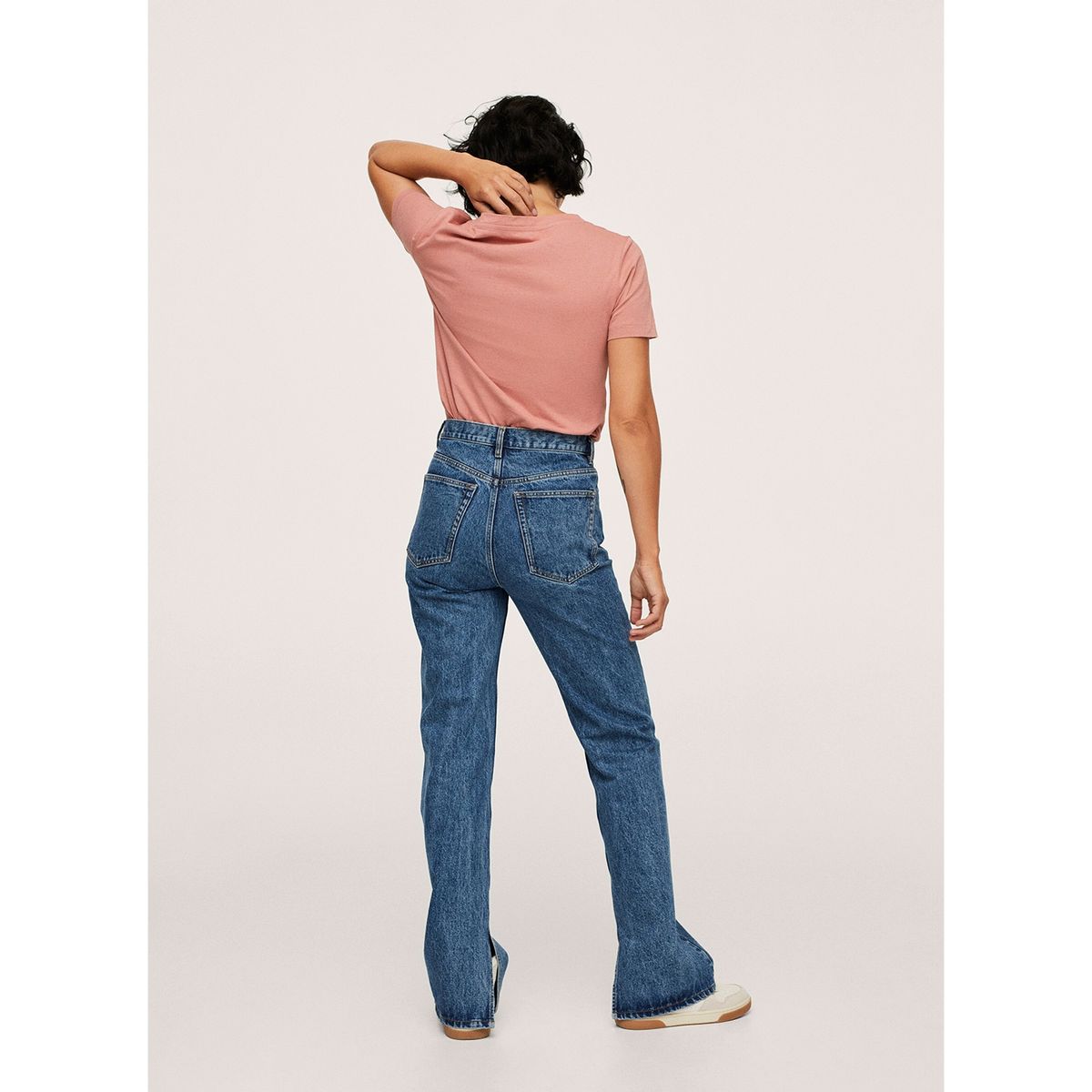 MANGO - Mango Polera Cuello V 100% Algodón  Chalapi Mujer