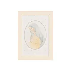 MARIA AMIRA - Cuadro regalo Bautizo Virgen para bebé 24X18 cm.
