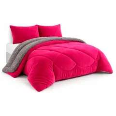 GENERICO - Cubrecamas De Invierno Plush Con Chiporro 2 Plazas + Fundas
