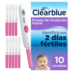 CLEARBLUE - Test de Ovulación indica los 2 días más fértiles(10 pruebas)