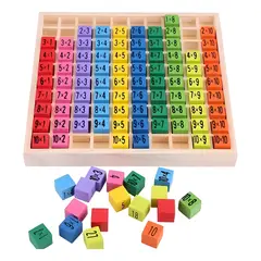 GENERICO - Juego de aprendizaje tabla de multiplicar madera niños