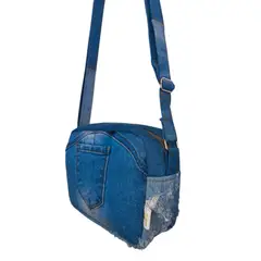 MARISI - Cartera Bandolera Sustentable de Mezclilla Reciclada Modelo Pichilemu