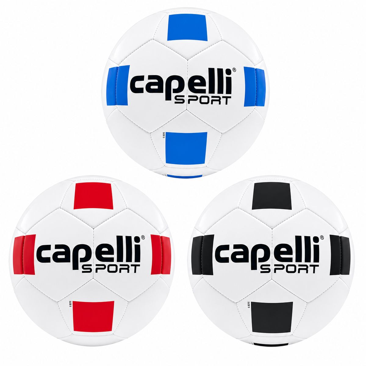 CAPELLISPORT - Pack de 3 Balones de Fútbol Capelli Sport N° 5