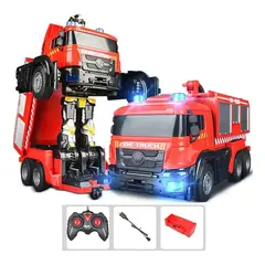 GENERICO - Camion De Bombero A Control RemotoTransformer Lanza Agua