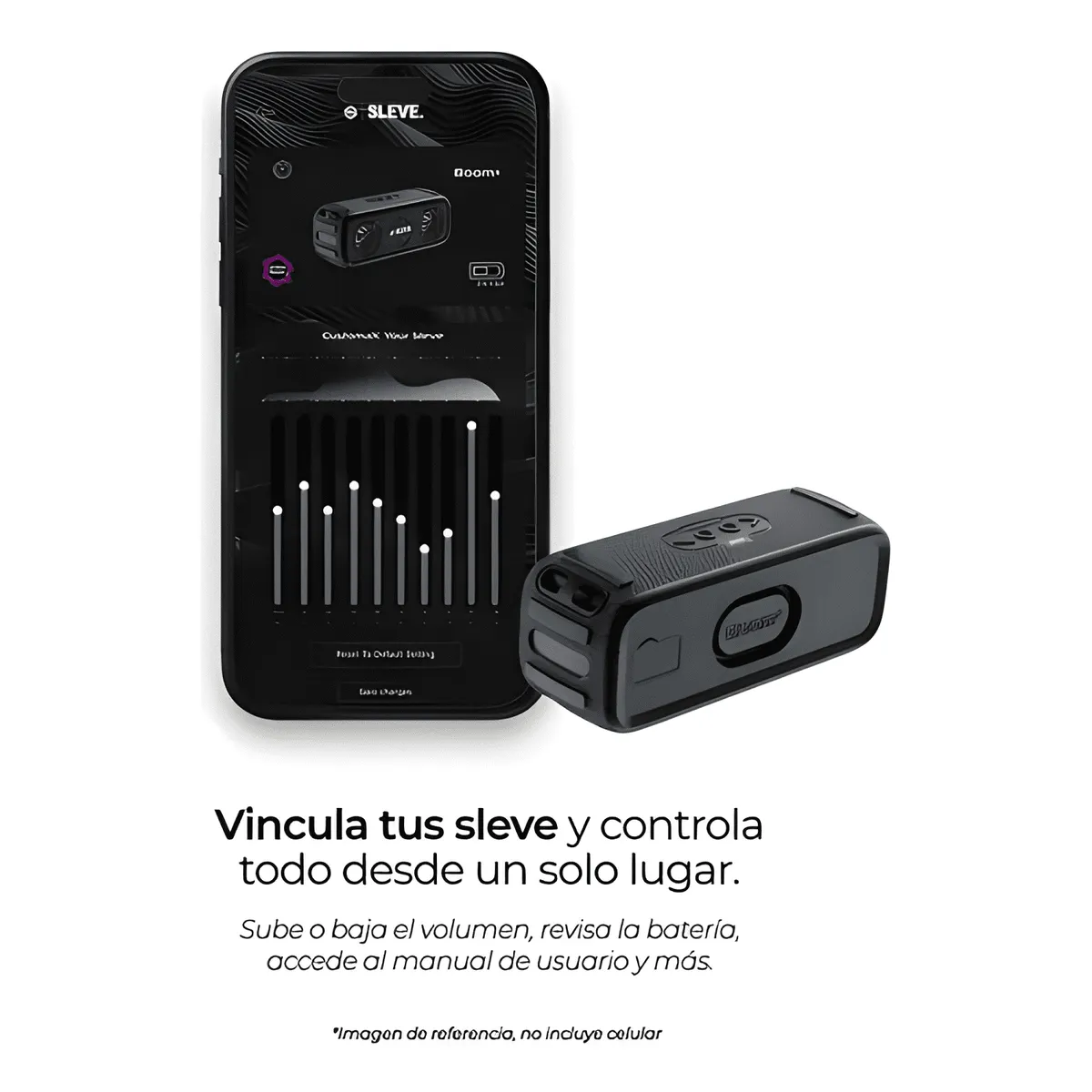 GENERICO - Parlante bluetooth boom + Negro