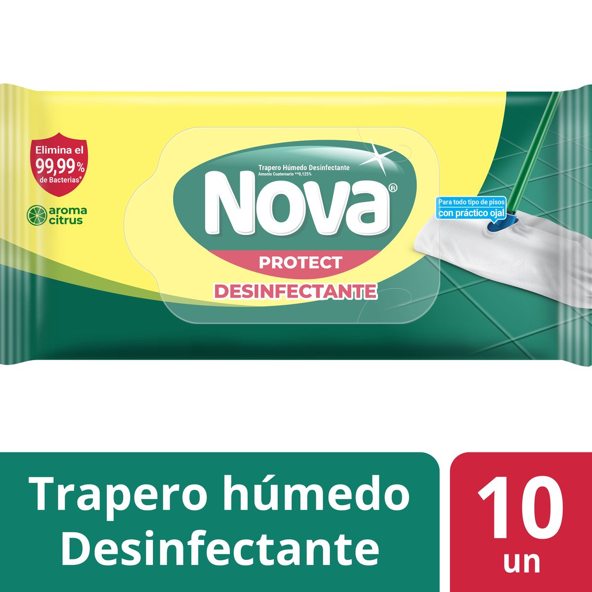 NOVA - Trapero Húmedo Nova Desinfectante x10