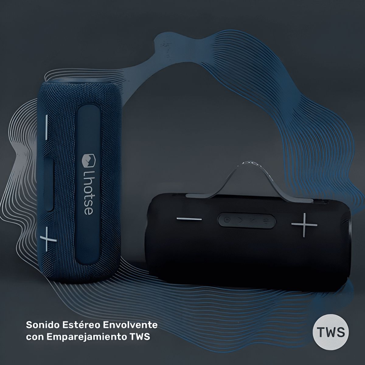 GENERICO - Parlante portátil inalámbrico bluetooth journey Negro