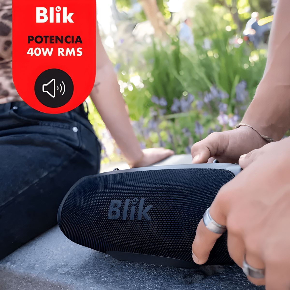 GENERICO - Parlante bluetooth portátil bass200 40w ipx7 Negro