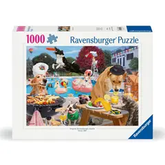 RAVENSBURGER - Puzzle 1000 Piezas Fiesta de Perros en la Piscina