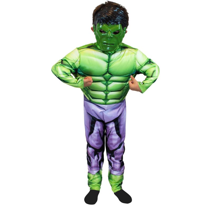GLAM - Disfraz Halloween Hulk deluxe Talla 7/8 1Uni Glam