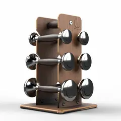 TEN SERIES - Rack de Madera con Mancuernas Enigma Strength