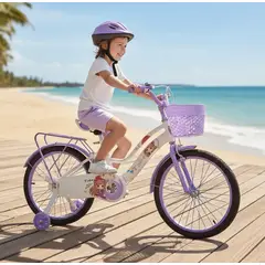 GENERICO - Bicicleta Infantil Rueda de Seguridad Ar 20 Niña Morado Bao