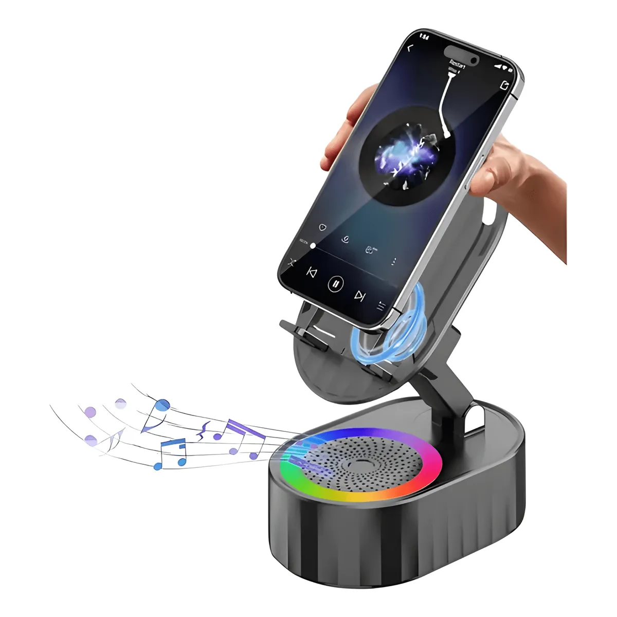GENERICO - Parlante con soporte para teléfonos celulares bluetooth