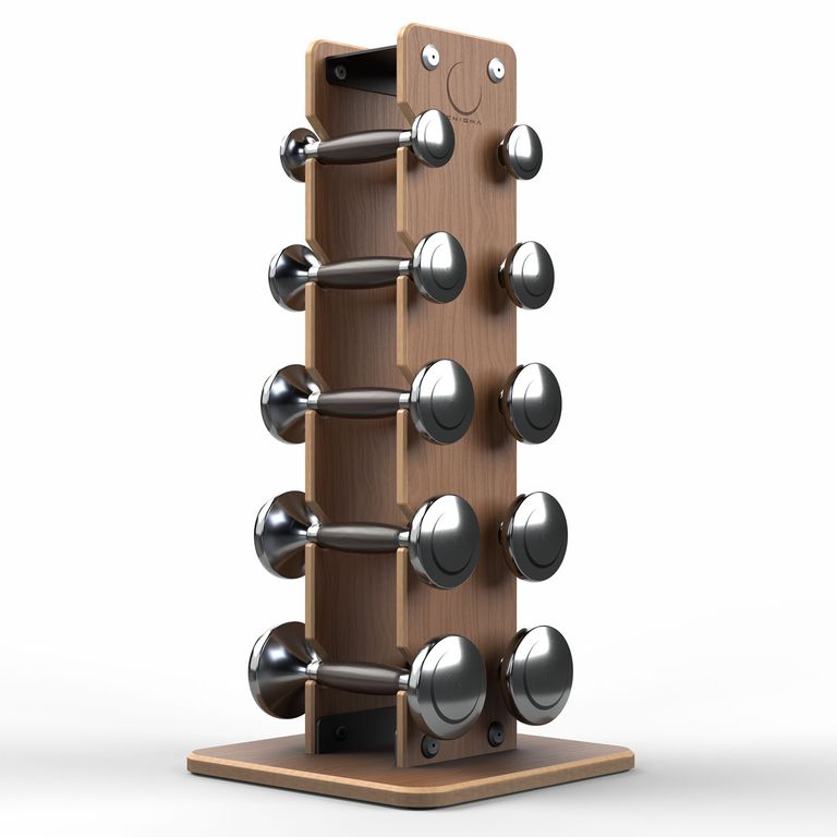 Rack con Mancuernas de Madera Enigma Strength II