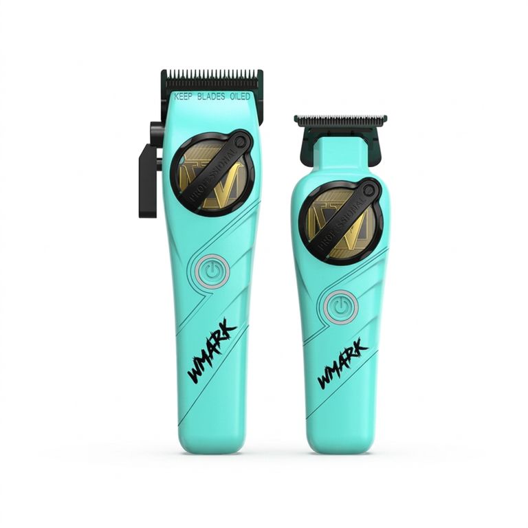 Kit Combo Cortadora Pelo y Trimmer NG-8613 Celeste Profesional