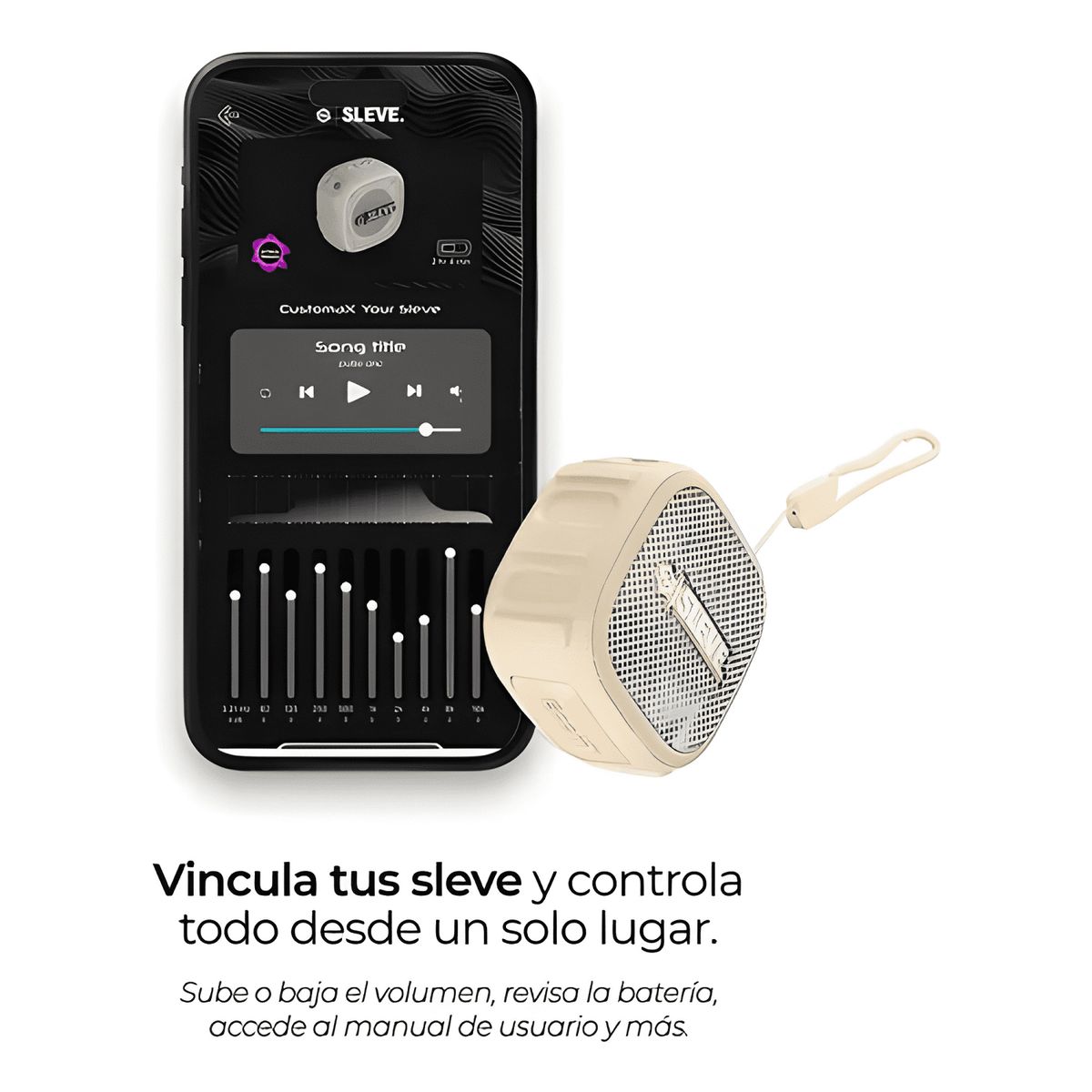 GENERICO - Parlante bluetooth boom mini Crema 16