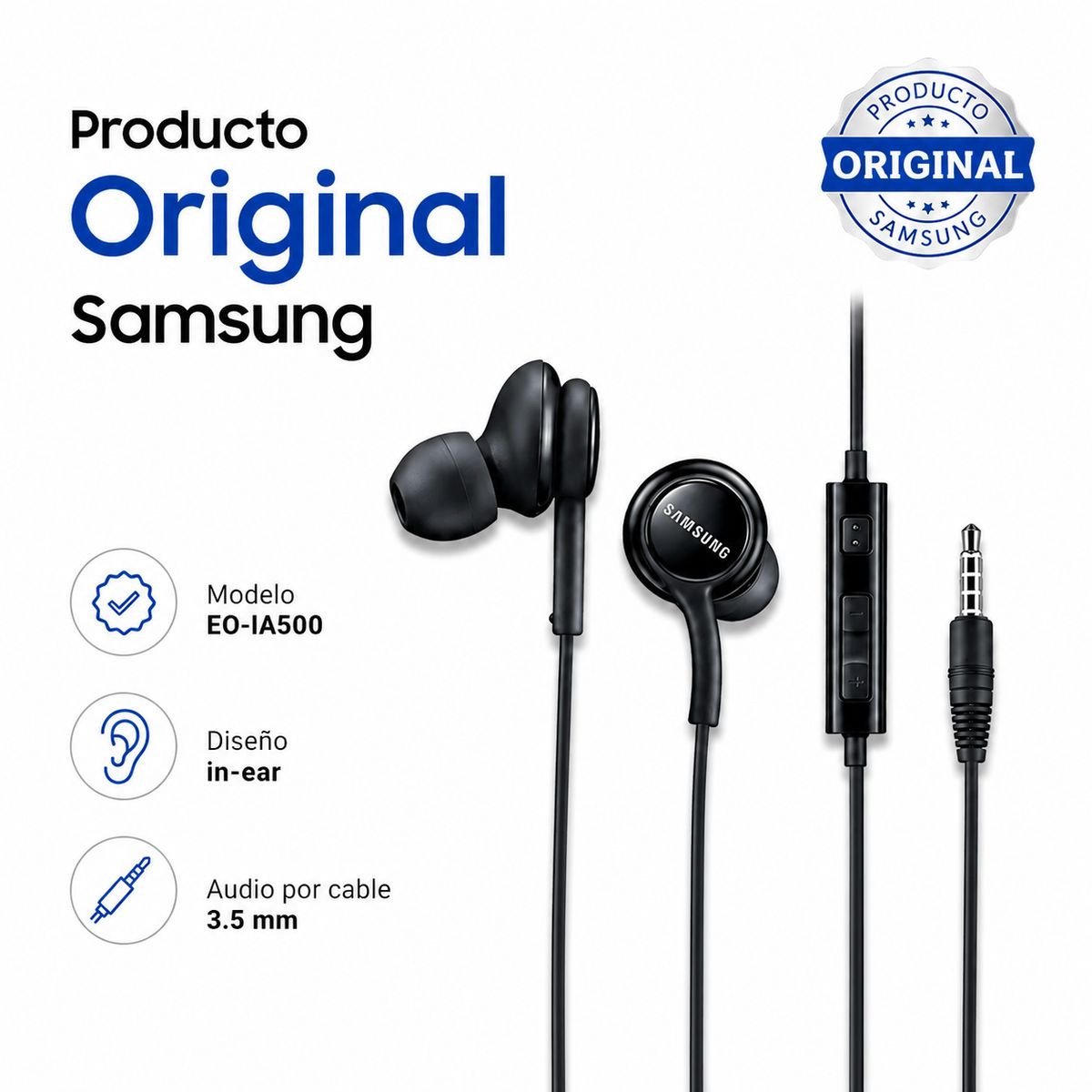 SAMSUNG - Samsung Audífonos In Ear Originales Cableados 3.5mm