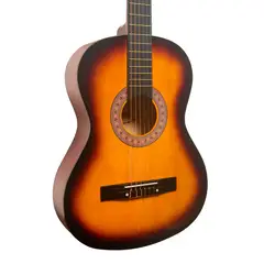 EPIC - Guitarra Clasica Sun 38 Pulgadas 95Cms con Afinador y Uñetas