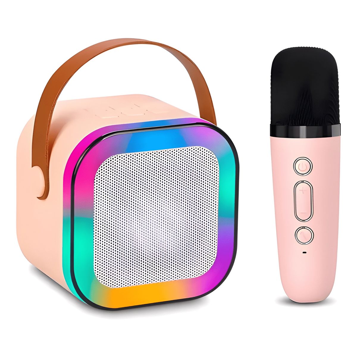 GENERICO - Parlante bluetooth con micrófono inalámbrico con luz
