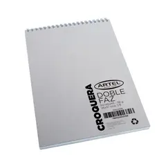 ARTEL - Croquera Doble Faz 1/8 Espiral 50 Hojas 26X37Cm -