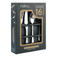 GENERICO - Set cubiertos cuchilleria servicio 16 pcs 2