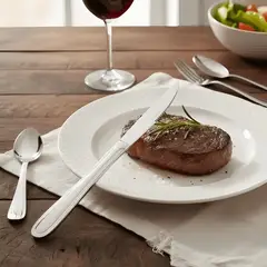 GENERICO - Juego de cuchillos de mesa, dentados para carne