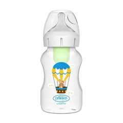 DR BROWN'S - Mamadera Anticólico Boca Ancha 330ml con Tetina 3M+ Conejo en globo Dr. Brown´s