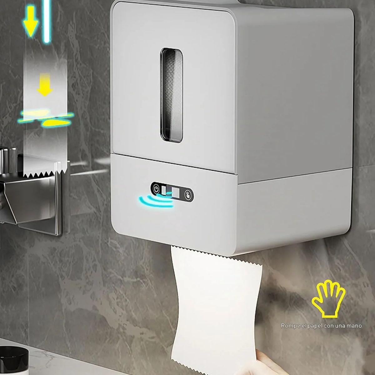 AIZO - Dispensador de Papel sin Contacto con Sensor a 10 cm blanco