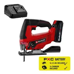EINHELL - Sierra caladora inalambrica - 0-2700 rpm + 1 batería 2,5 ah + cargador