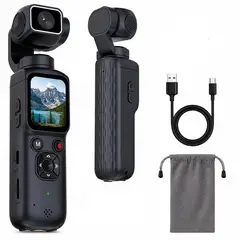 GENERICO - Cámara Pocket 4k Vlogs Tiktok Reels Trackeo Facial Gimbal Creacion de contenido
