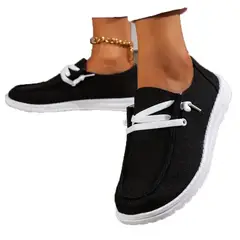 VATYERTY - Mocasines cómodos de tela sin cordones