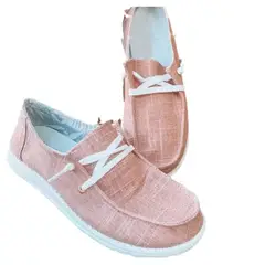 VATYERTY - Mocasines cómodos de tela sin cordones