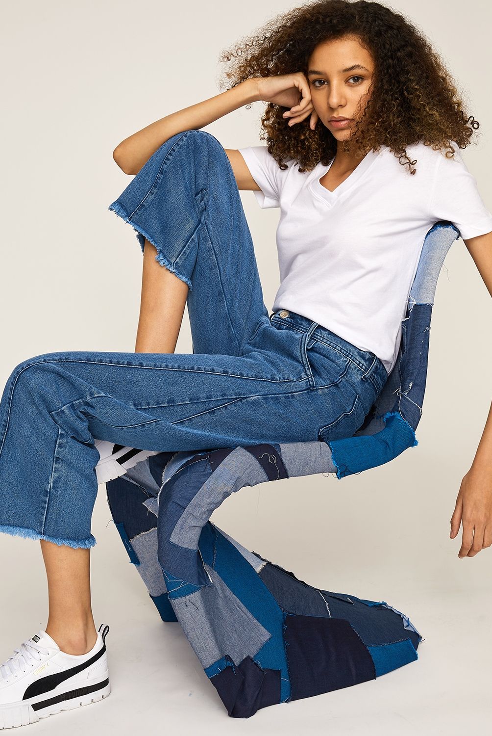 RUPHA - Rupha Jeans Wide Leg Tiro Alto Mujer