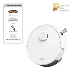 MOVA - Aspiradora y Trapeadora 13000 Pa, anti-enredos Cepillo Lateral E20s Pro + Cleaning Kit