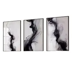 VATYERTY - Set of 3 De Arte Mural Minimalista Moderno En Blanco Y Negro