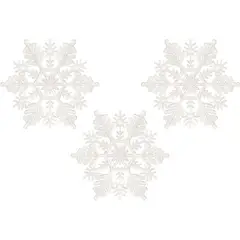 VATYERTY - 24 piezas Colgante de pared Navidad copo de nieve blanco